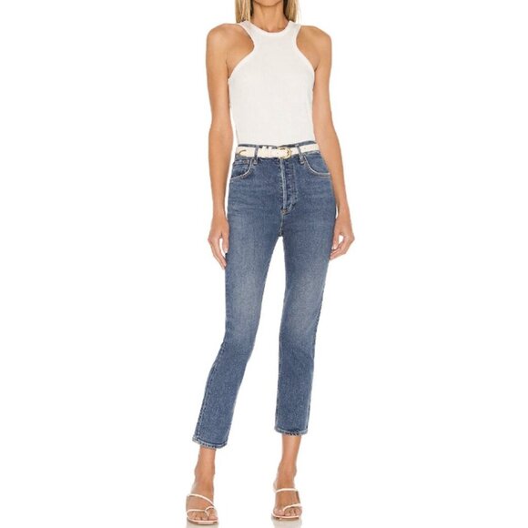 AGOLDE Riley High Rise Straight Crop Jeans in Transfer